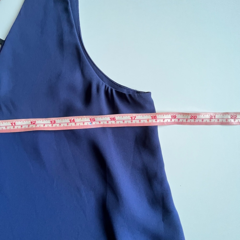 Express Flowy Spaghetti Strap Navy Blue Top , Size S - Picture 5 of 8